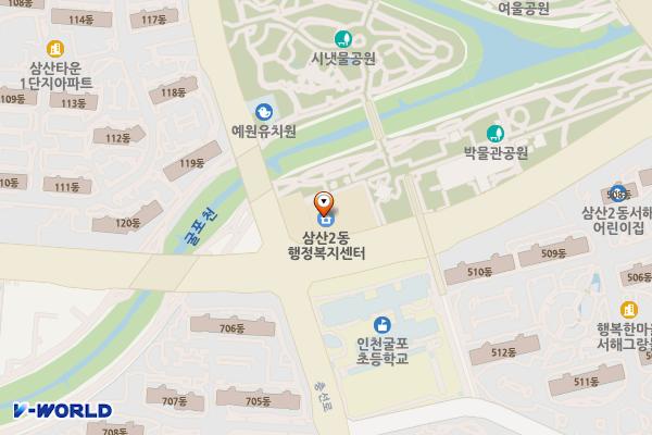 인천부평 삼산2동행정복지센터 위치 지도 — 인천광역시 부평구 굴포로 137
