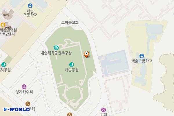 내손체육공원 주차빌딩 위치 지도 — 경기도 의왕시 내손순환로 139