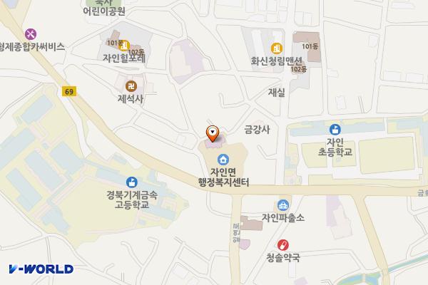 경북경산 자인면행정복지센터 위치 지도 — 경상북도 경산시 자인면 일연로 82