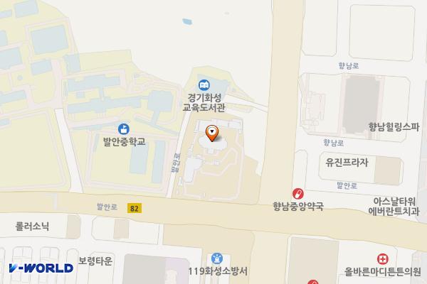 향남읍사무소 위치 지도 — 경기도 화성시 향남읍 발안로 89