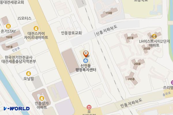 신인동주민센터 위치 지도 — 대전광역시 동구 충무로203번길 28-25