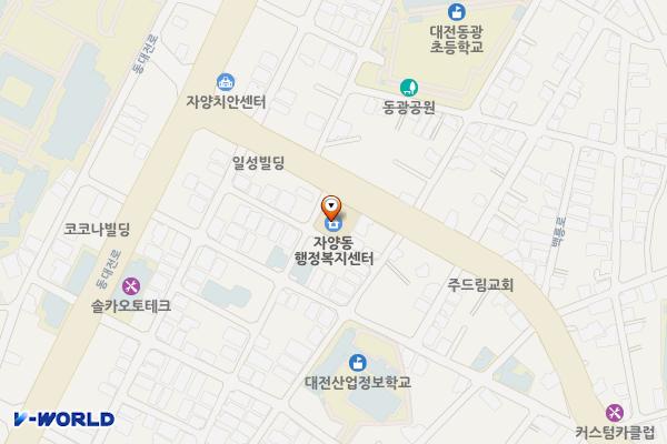 자양동주민센터 위치 지도 — 대전광역시 동구 백룡로 16