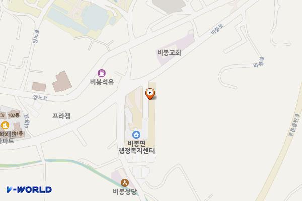 비봉면사무소 위치 지도 — 경기도 화성시 비봉면 비봉로71번길 1