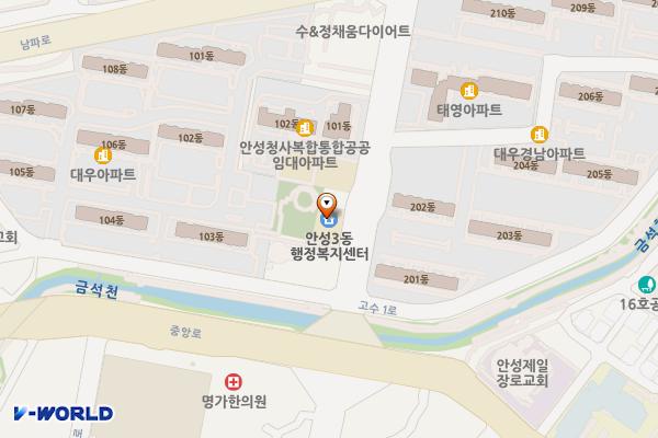 경기안성 안성시청(안성시주거복지센터) 위치 지도 — 경기도 안성시 고수2로 11