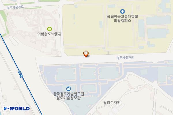 철도박물관로 노상주차장 위치 지도 — 경기도 의왕시 월암동 380-2