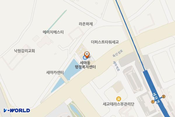 세마동행정복지센터 위치 지도 — 경기도 오산시 독산성로 419