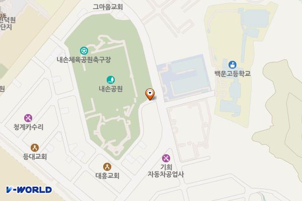 내손공원길 노상주차장 위치 지도 — 경기도 의왕시 내손동 713-8