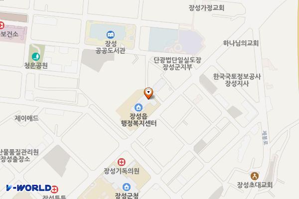 장성읍행정복지센터 위치 지도 — 전남광주통합특별시 장성군 장성읍 영천로 211