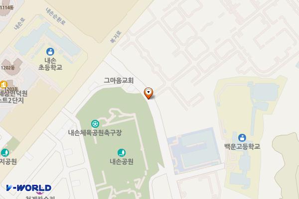 내손순환로 노상주차장 위치 지도 — 경기도 의왕시 내손동 713-3