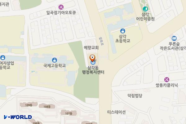 광주 삼각동행정복지센터 위치 지도 — 전남광주통합특별시 북구 설죽로 447