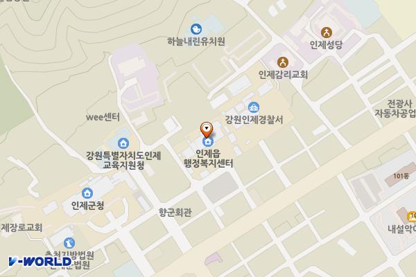 강원인제 인제읍사무소 위치 지도 — 강원특별자치도 인제군 인제읍 인제로205번길 9