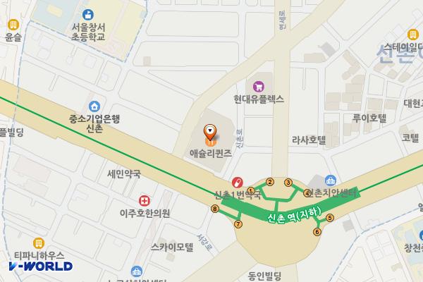 현대백화점 신촌점(본관) 위치 지도 — 서울특별시 서대문구 신촌로 83