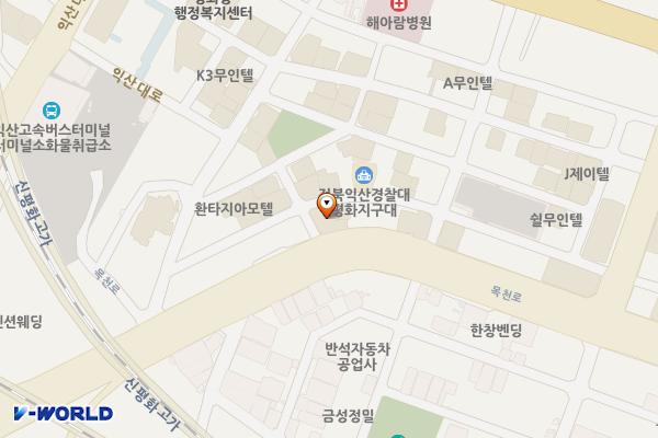 전북익산 반지모텔 위치 지도 — 전북특별자치도 익산시 인북로1길 25