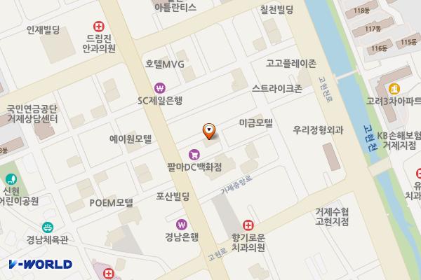 경남거제 몰디브모텔 위치 지도 — 경상남도 거제시 거제중앙로24길 6