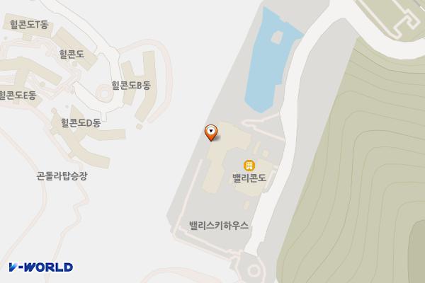 강원랜드 스키장(밸리콘도) 위치 지도 — 강원특별자치도 정선군 고한읍 하이원길 265-1