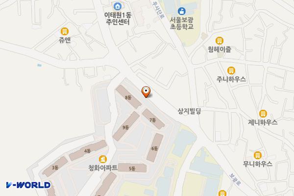 이태원1동 위치 지도 — 서울특별시 용산구 이태원동 22-36