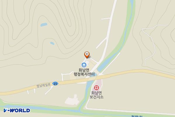 화남면행정복지센터 위치 지도 — 경상북도 상주시 화남면 평온동관로 3