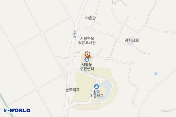 광주서창동주민센터 위치 지도 — 전남광주통합특별시 서구 눌재로 412