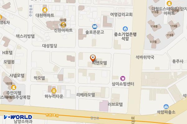 인천미추홀 아이비모텔 위치 지도 — 인천광역시 미추홀구 주안동로12번길 43