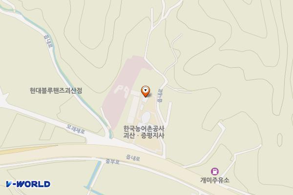 한국농어촌공사 괴산증평지사 위치 지도 — 충청북도 괴산군 괴산읍 읍내로 39