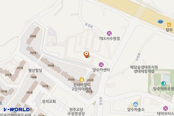 경기수원_한국농수산식품유통공사교육원 위치 지도 — 경기도 수원시 권선구 당진로 43-33