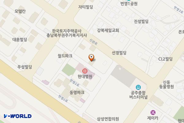 충남공주 스마일모텔 위치 지도 — 충청남도 공주시 번영2로 18-7