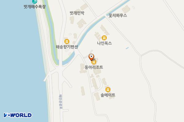 충남태안 동아리조트 위치 지도 — 충청남도 태안군 안면읍 밧개길 165-5