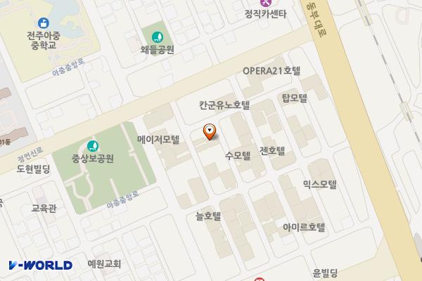 전북전주 박스호텔 위치 지도 — 전북특별자치도 전주시 덕진구 아중4길 20-5