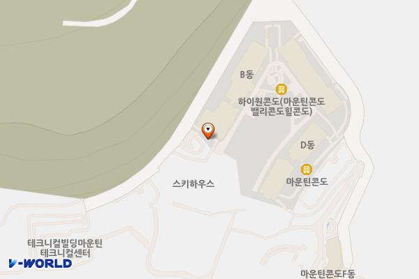 강원랜드 마운틴콘도 체크인센터(급속) 위치 지도 — 강원특별자치도 정선군 고한읍 하이원길 265-1