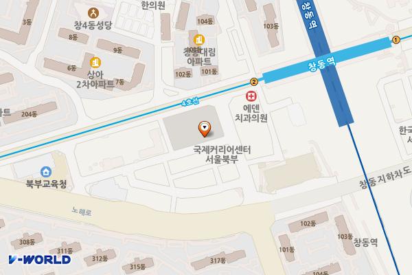 서울시 창동역서주차장(급속) 위치 지도 — 서울특별시 도봉구 노해로65길 17-6