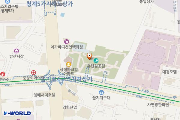 서울시 훈련원공원공영주차장(급속) 위치 지도 — 서울특별시 중구 을지로 227