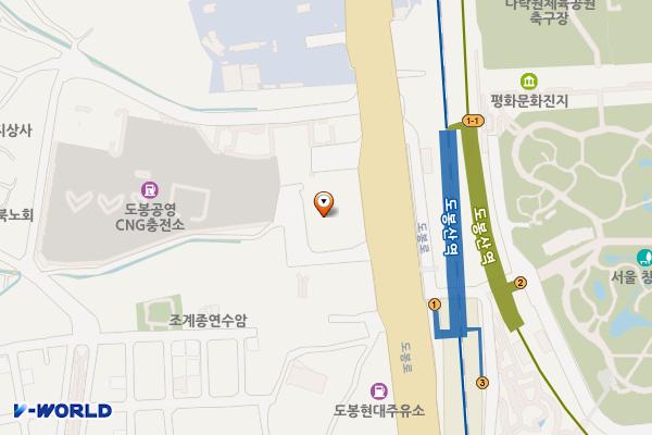 서울시 도봉산역환승주차장(급속) 위치 지도 — 서울특별시 도봉구 도봉로 955