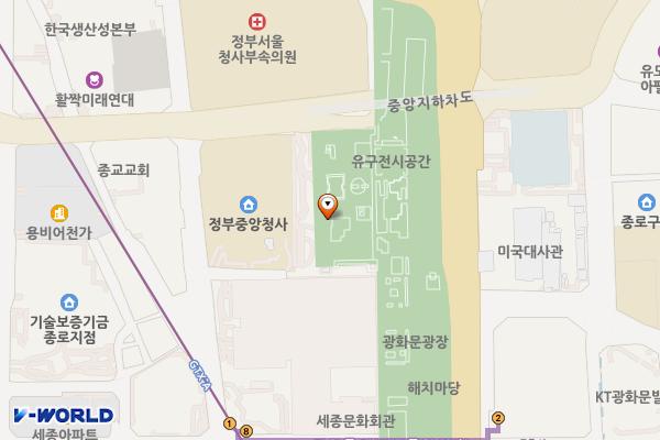 서울종로 세종로공영주차장1 위치 지도 — 서울특별시 종로구 세종대로 지하189