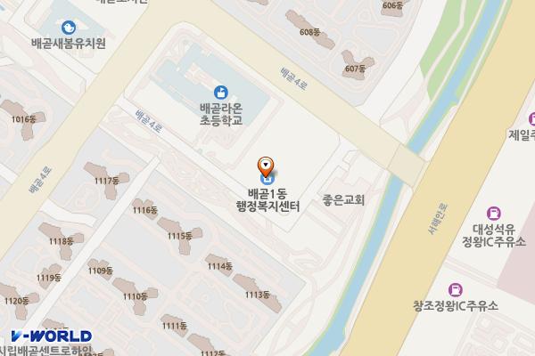 배곧1동 행정복지센터 위치 지도 — 경기도 시흥시 배곧4로 94-41