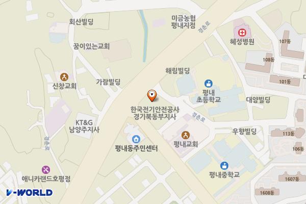 전기안전공사 경기북동부지사2 위치 지도 — 경기도 남양주시 경춘로 1288