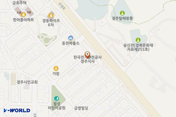 전기안전공사 경주지사 위치 지도 — 경상북도 경주시 초당길 161