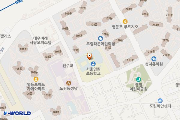 서울영등포 영원초등학교 위치 지도 — 서울특별시 영등포구 도영로22길 31