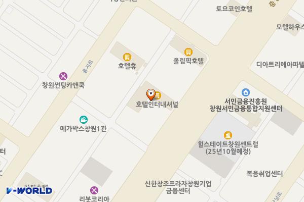 경남창원 ㈜호텔인터내셔널2 위치 지도 — 경상남도 창원시 성산구 중앙대로 69