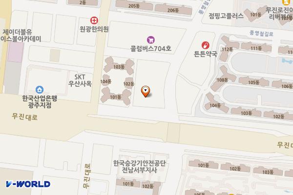 농협은행 광주영업본부 (급속) 위치 지도 — 전남광주통합특별시 광산구 무진대로 285