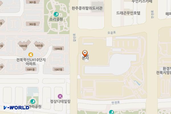 전기안전공사 본사2 위치 지도 — 전북특별자치도 완주군 이서면 안전로 111