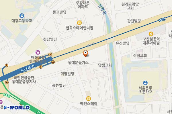 서울동대문 부티크나인 위치 지도 — 서울특별시 동대문구 왕산로 28