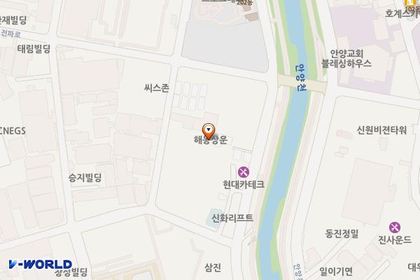 경기안양 해동상운 위치 지도 — 경기도 안양시 만안구 전파로62번길 19