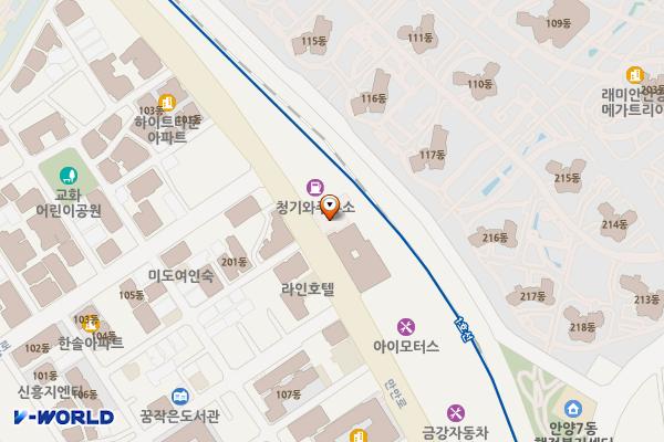 경기안양 영진교통 위치 지도 — 경기도 안양시 만안구 만안로 112