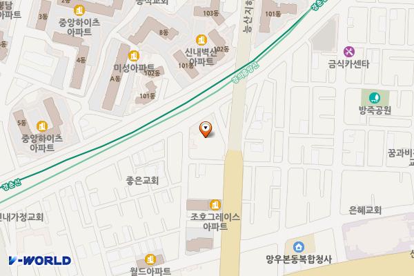 서울중랑 새한택시2 위치 지도 — 서울특별시 중랑구 용마산로 571