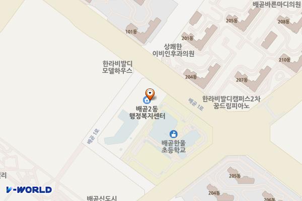 경기시흥 배곧2동 행정복지센터 위치 지도 — 경기도 시흥시 배곧1로 30