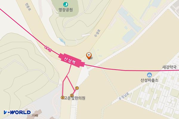 경기성남 산성역 환승 주차장 위치 지도 — 경기도 성남시 수정구 수정로366번길 7