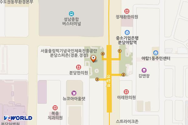 경기성남 야탑 제2 환승주차장 위치 지도 — 경기도 성남시 분당구 성남대로 919