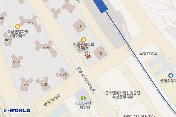 부산해운대 더샵센텀스타2 위치 지도 — 부산광역시 해운대구 센텀동로 123