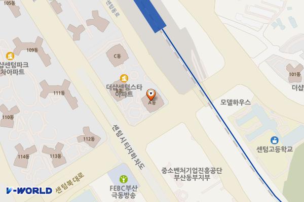 부산해운대 더샵센텀스타3 위치 지도 — 부산광역시 해운대구 센텀동로 123