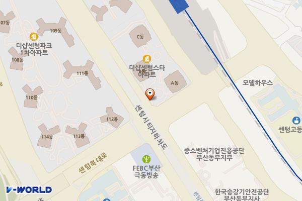 부산해운대 더샵센텀스타5 위치 지도 — 부산광역시 해운대구 센텀동로 123